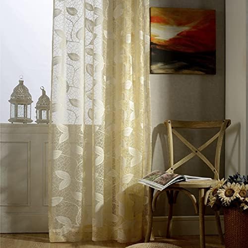 Modern Minimalist European Pastoral Style Solid Color Jacquard Semi Sheer Curtains