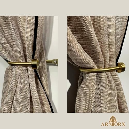 ARNORX Solid Steel Curtain Holdbacks Set of 2