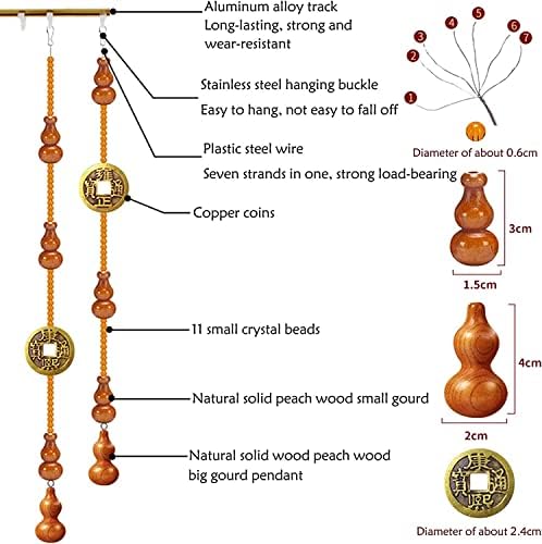 Tophacker Beaded Curtain Natural Wooden Beads Door String
