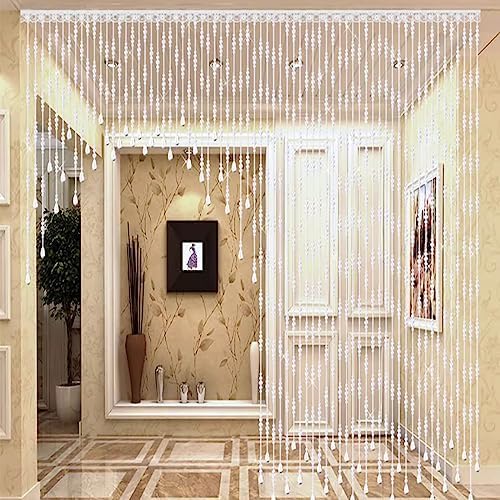 EMYJAY Clear Crystal Beaded Curtain for Doorway