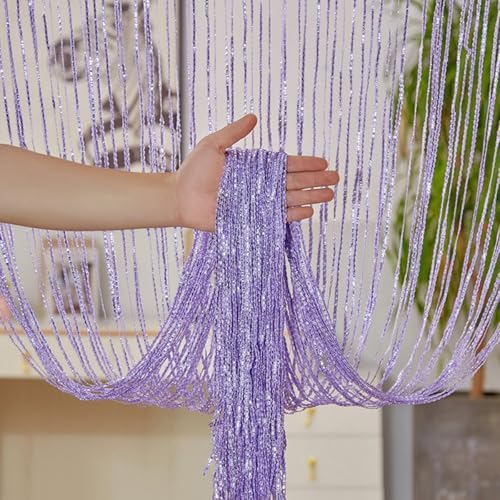 Purple Crystal Glass Bead Curtain for Doorways