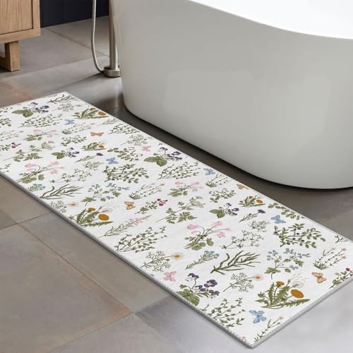 Artoid Mode Wild Floral Antique Herbs Runner Rug