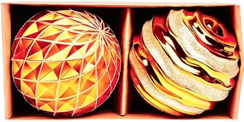 Dohance 2-Piece Shatterproof Christmas Ornament Set