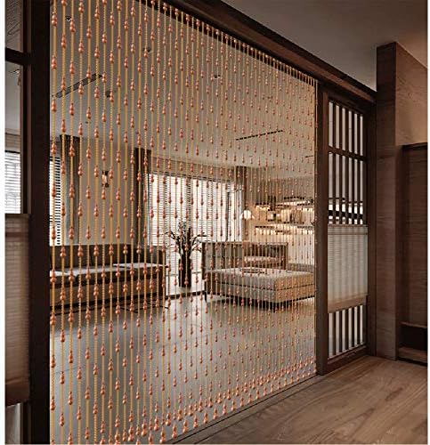 Brown Wood Bead Curtain with 29 Strands - 90cmx198cm
