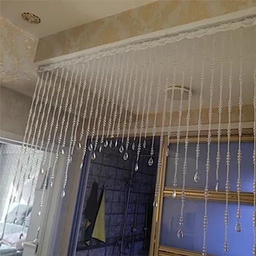 EMYJAY Clear Crystal Beaded Curtain for Doorway