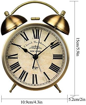 Maxspace Retro Analog Metal Table Clock
