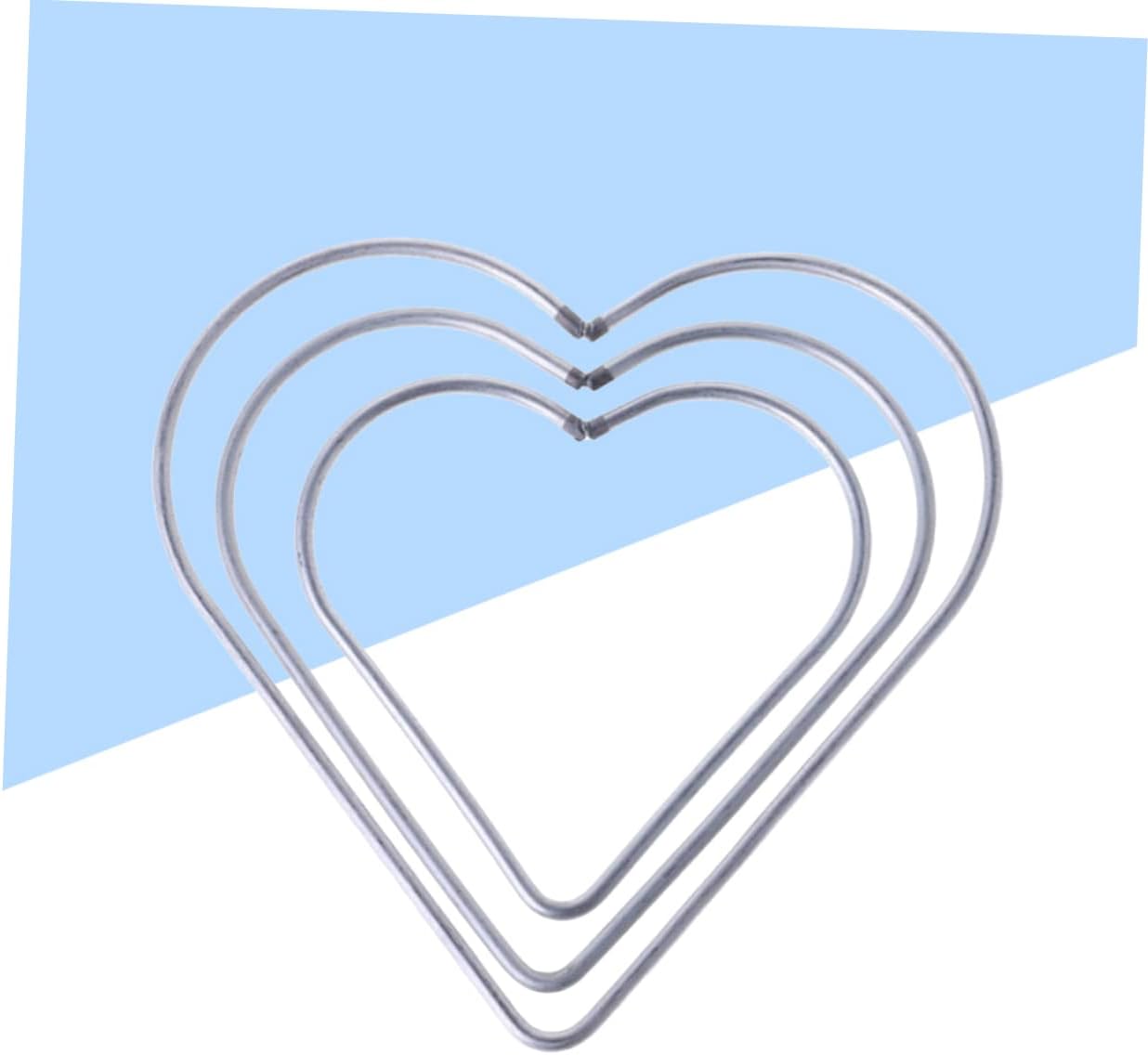 3pcs Heart Shaped Metal Macrame Hoops for DIY Dreamcatcher Wall Decor