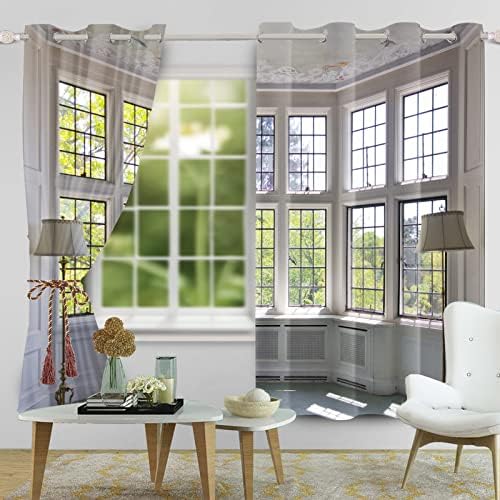 Laeacco Blackout Curtains 42x63 Inch 2 Panels Modern Design