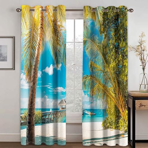 Homxi Blackout Curtains Set of 2 for Balcony and Dining Room