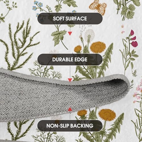 Artoid Mode Wild Floral Antique Herbs Runner Rug