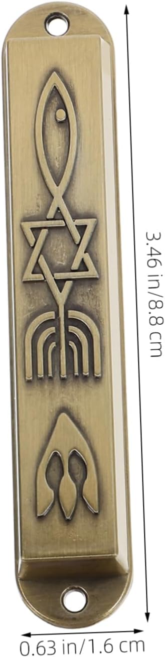 2pcs Metal Mezuzah Door Decor Holy Scroll for Home Blessing and Protection