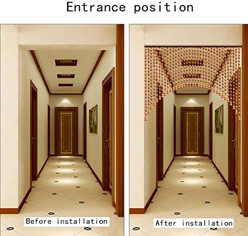 Beaded Curtain with Wooden Beads Door String for Room Divider Window Decoration