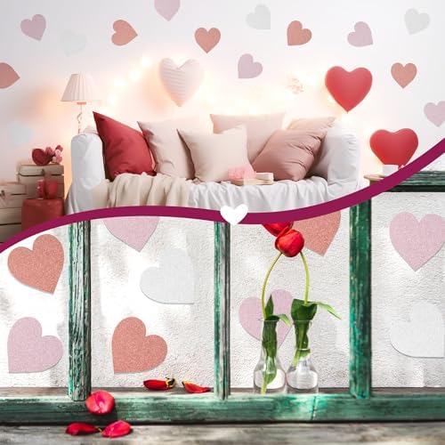Valentine Glitter Heart Cutouts for Decorations