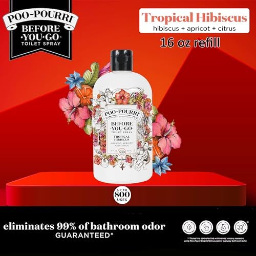 Poo Pourri Before You Go Toilet Spray 16 Ounce Tropical Hibiscus Refill