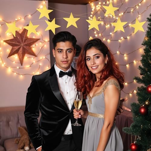 40 Pcs Gold Star Cutouts 6 Inch Double Printed Party Decor