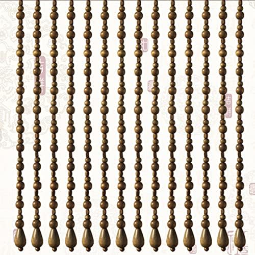 Natural Wood And Bamboo Beaded Curtain For Bedroom Privacy 1