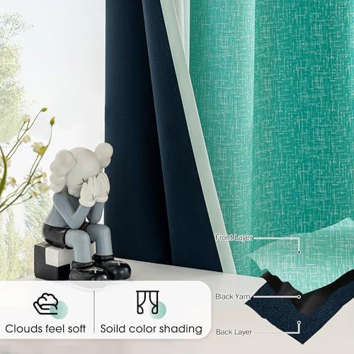 Geomoroccan Ombre Blackout Curtain Panels 63 Inch 52x63 2 Set