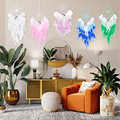 Dreamlike Butterfly Tree of Life Dream Catcher Wall Decor Purple Handmade Craft Gift