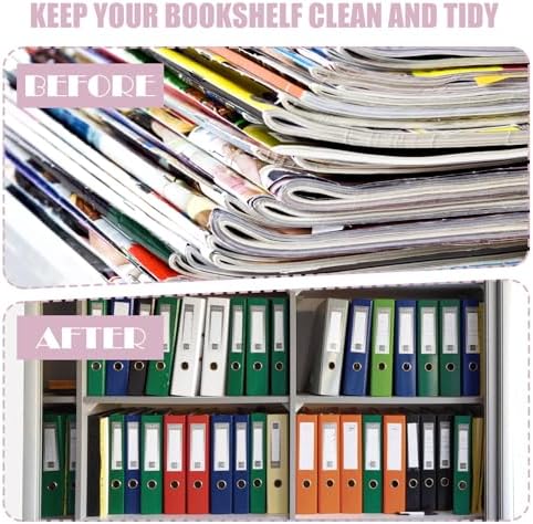 60 Pcs 3 Hole Magazine Holders for Binders 116 Inch Plastic Organizer