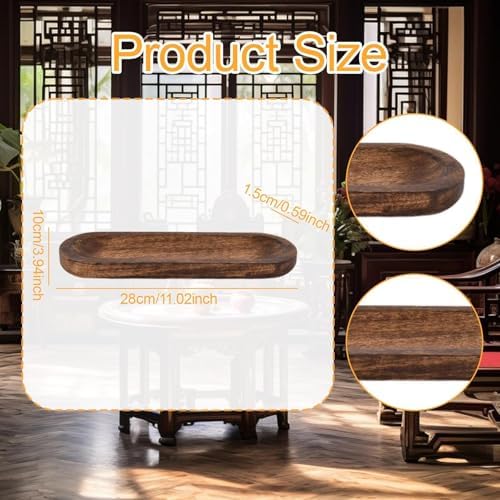 Hand Carved Wooden Burner Holder Ash Tray for Home Decor