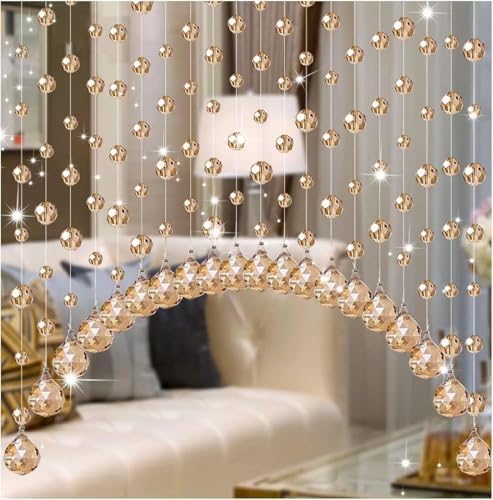 20 Strings Crystal Beaded Curtain for Arched Doorway
