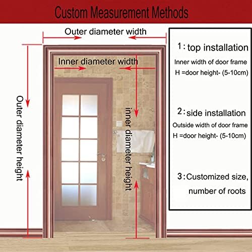 Natural Bamboo Beaded Curtain for Doorways and Decor
