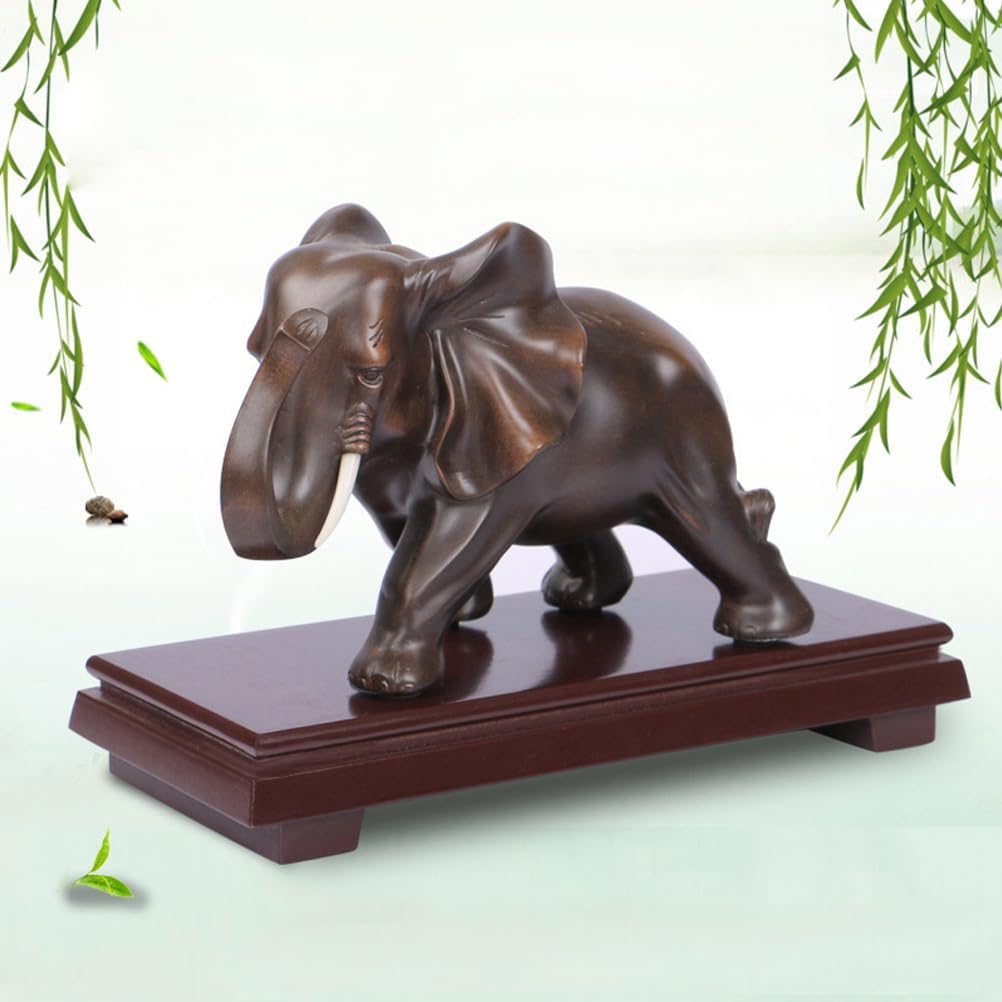 LOGOFUN Rosewood Carved Antique Pedestal Vase Base