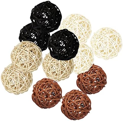 12pcs Multi Color Rattan Ball Hanging Decor