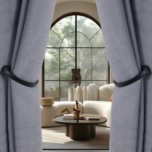 4Pcs Black Zinc Alloy Curtain Holdbacks