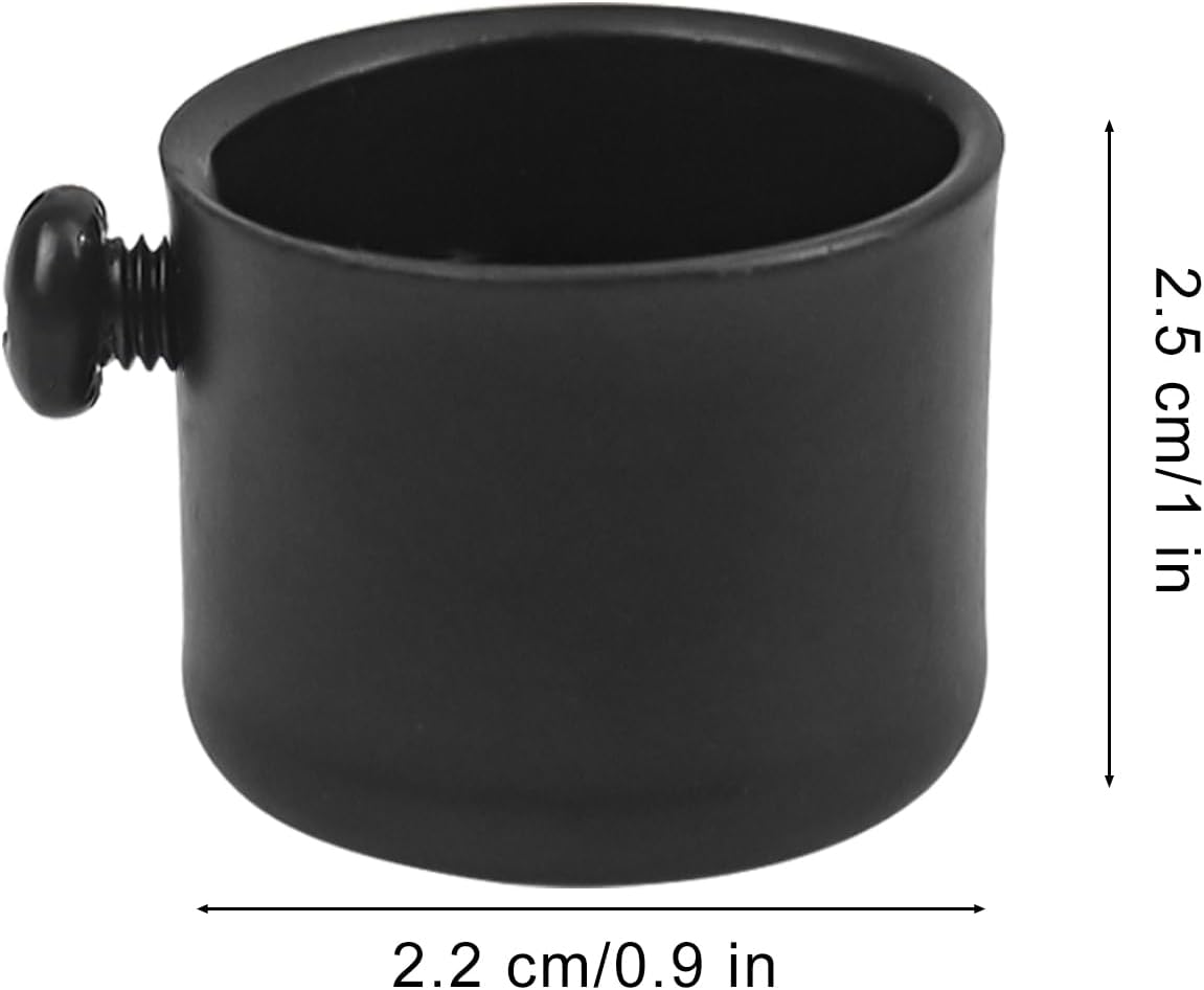 Curtain Rod Ends with Fixing Screws Black Durable 22mm Diameter
