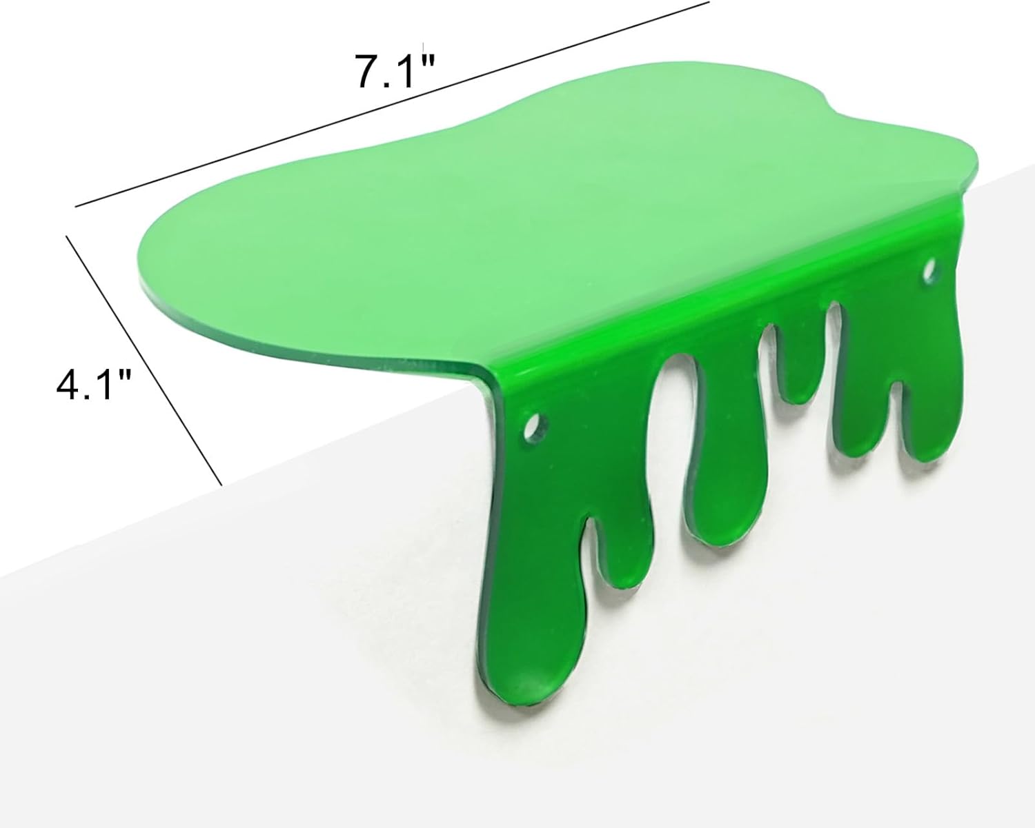 SetGame 2-Pack Green Acrylic Floating Wall Shelves