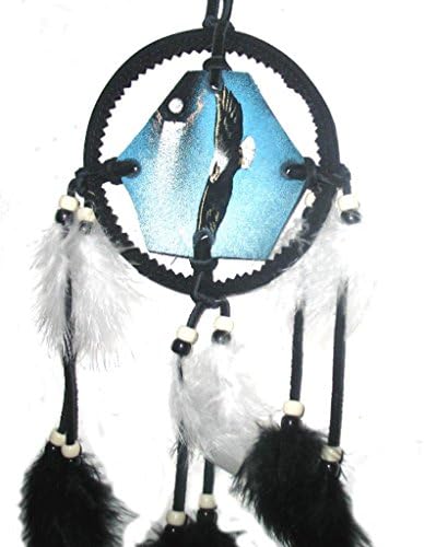Dream Catcher Mandela Leather Shield with Flying Eagle Wall Decor