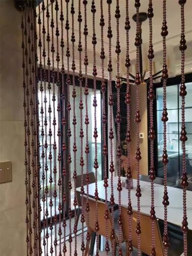 NEVKA Hanging Room Divider Wooden Bead Curtains for Doorways