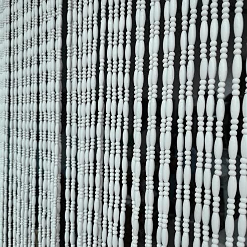 LEOSXA Hanging Wooden Beaded Door Curtain Screen