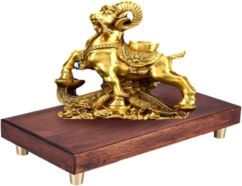 GOLDY WENDY Rectangular Wooden Tray Pedestal Base