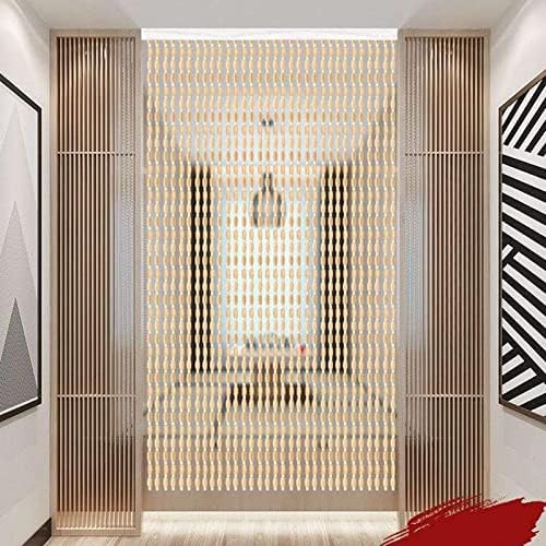 CHUNJIMAN Bamboo Beaded Door Curtain for Living Room Partition Retro Style Door Decor