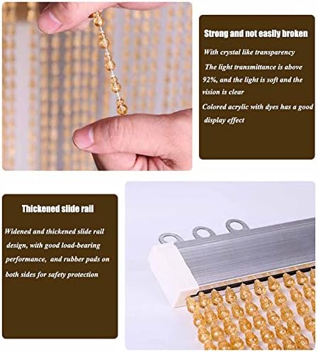 Clear Gourd Beaded Curtains - 100x180cm for Home Decor