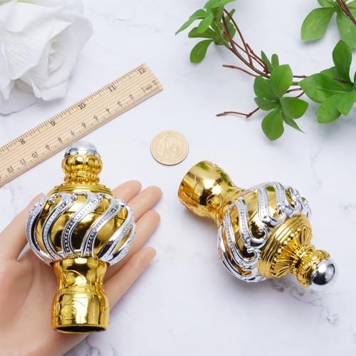 GORGECRAFT 4PCS Gold Curtain Rod Finials Ends Caps