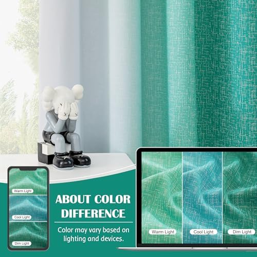 Geomoroccan Ombre Blackout Curtain Panels 63 Inch 52x63 2 Set