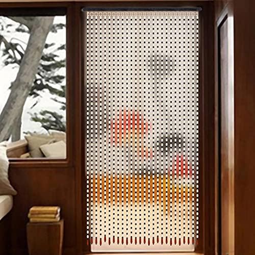 27 Strands Wood Beaded Curtain Door Divider 90x175cm