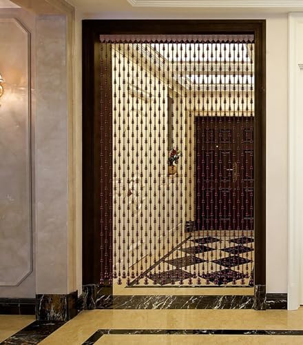 NEVKA Beaded Curtain Room Divider 25 Strands 155cm Long
