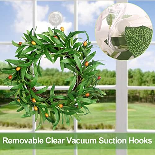 2 Pack Suction Cup Wreath Hangers for Glass Window