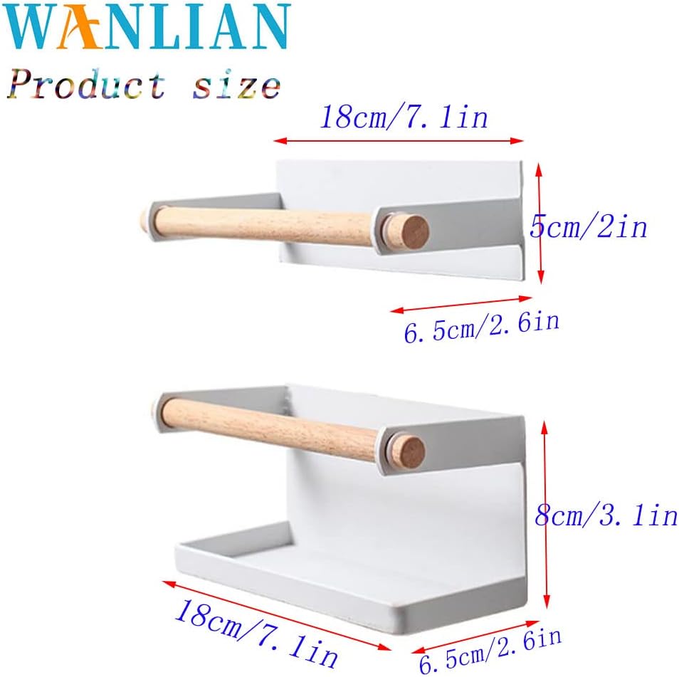 WANLIAN Wall Mounted Umbrella Stand Wrought Iron Rack With Magnet Adsorption