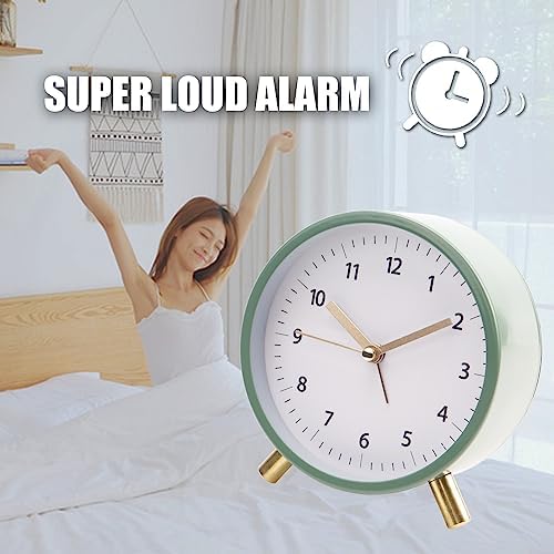 AOLOX 45 Inch Bedside Analog Alarm Clock with Backlight