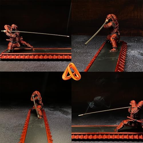 Japanese Samurai Incense Holder with Storage Box