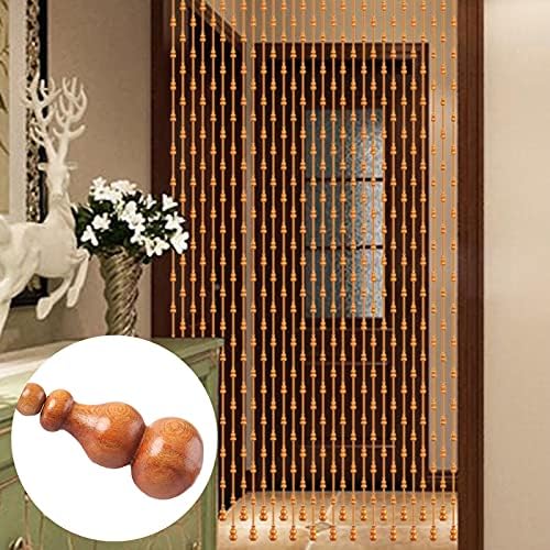 Pengfei Beaded Curtain Natural Wooden Door Decor