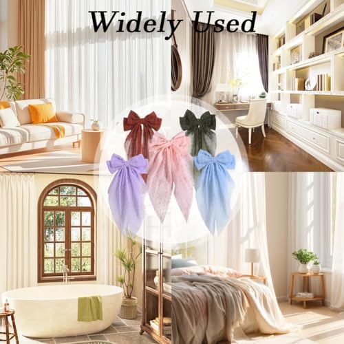 Pink Lace Bow Curtain Tiebacks 2Pcs