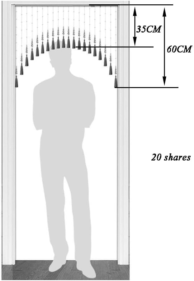 Beaded Curtain with Crystal Glass Beads for Doorway Decoration