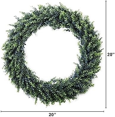 Nearly Natural 20in Artificial Eucalyptus Wreath