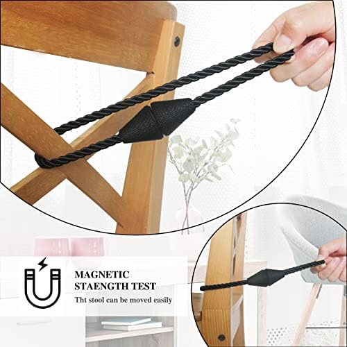 6 Pack Magnetic Curtain Tiebacks in Black